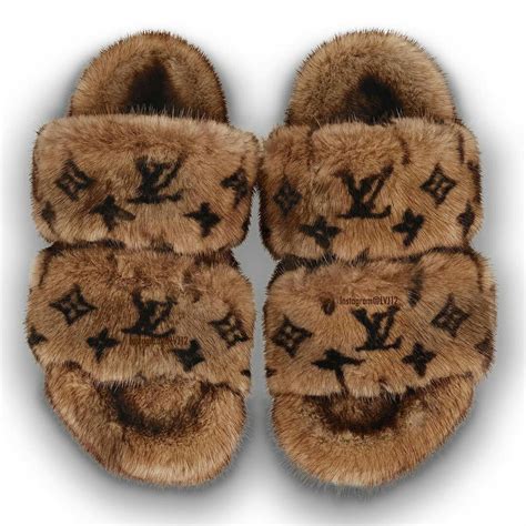 furry louis vuitton slippers|louis vuitton open toe slippers.